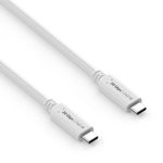 PureLink USB-C auf USB-C Kabel - USB4 Gen 2x2, 5A, EPR 240W, 20G, DP Alt Mode - iSerie - weiß - 1,00m