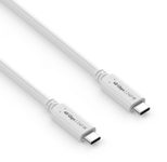 PureLink USB-C auf USB-C Kabel - USB4 Gen 3x2, 5A, EPR 240W, 40G, DP Alt Mode - iSerie - weiß - 0,50m