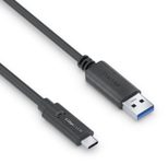 PureLink USB-C auf USB-A Kabel - 3.1 Gen 1, 3A/5V/15W, 5G - iSerie - schwarz - 1,00m