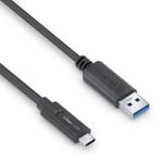 PureLink USB-C auf USB-A Kabel - 3.1 Gen 1, 3A/5V/15W, 5G - iSerie - schwarz - 1,00m