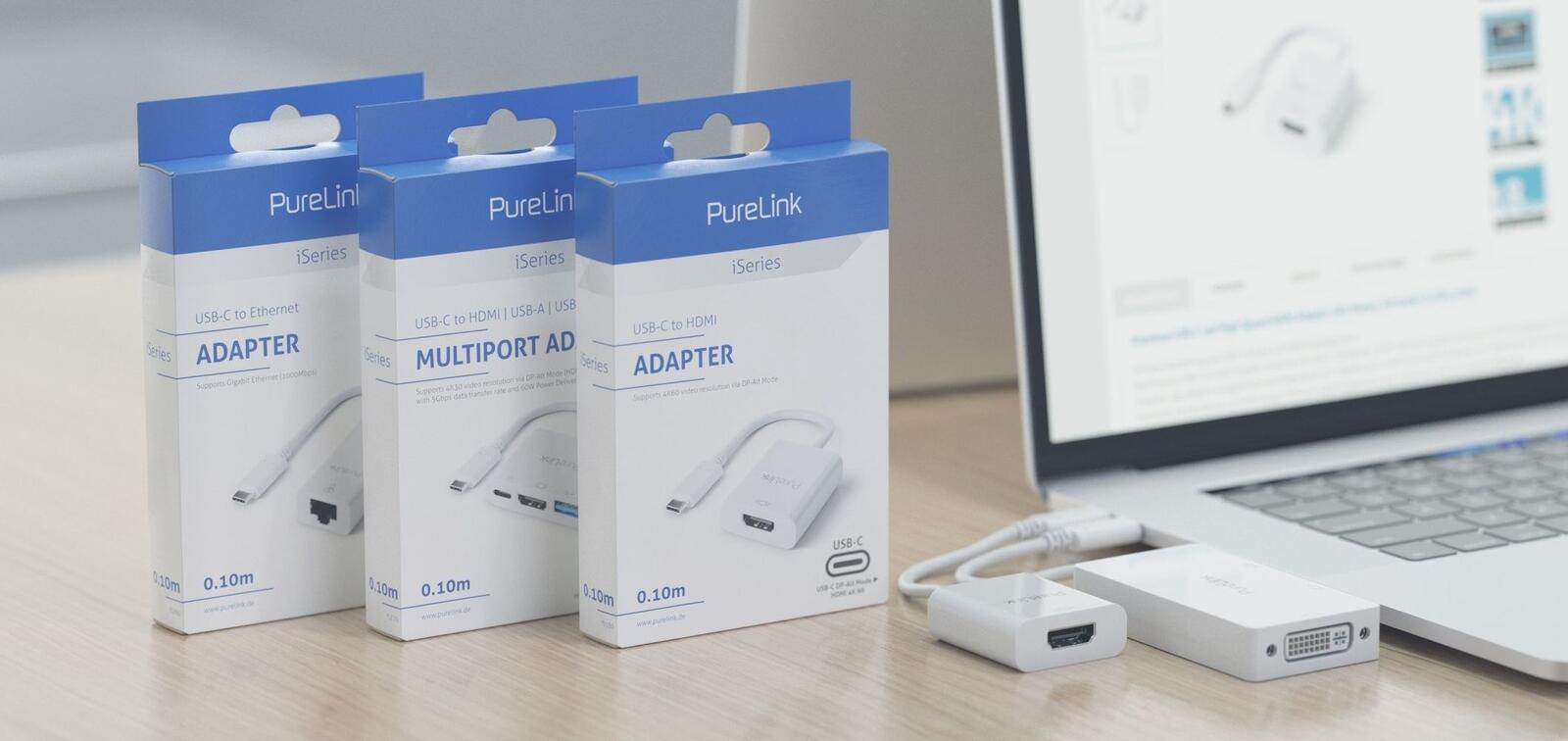 PureLink USB-C auf USB-A Kabel - 3.1 Gen 2, 3A/5V/15W, 10G - iSerie - schwarz - 0,50m