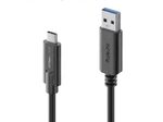 PureLink USB-C auf USB-A Kabel - 3.1 Gen 2, 3A/5V/15W, 10G - iSerie - schwarz - 0,50m