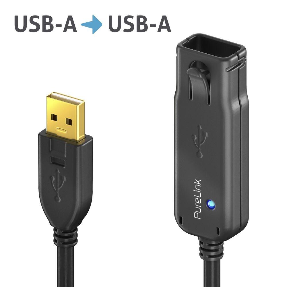 PureLink USB 2.0 Aktiv Verlängerung - schwarz - 30,0m