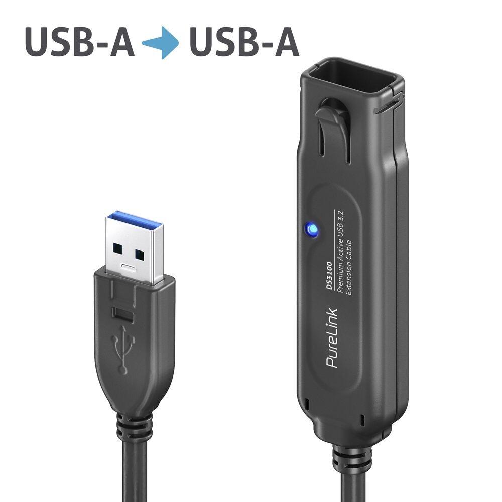 PureLink USB 3.1 Gen.1 Aktiv Verlängerung - schwarz - 10,0m