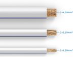 PureLink Lautsprecherkabel OFC 2x1,50mm² (0,10mm), 100 m, weiß