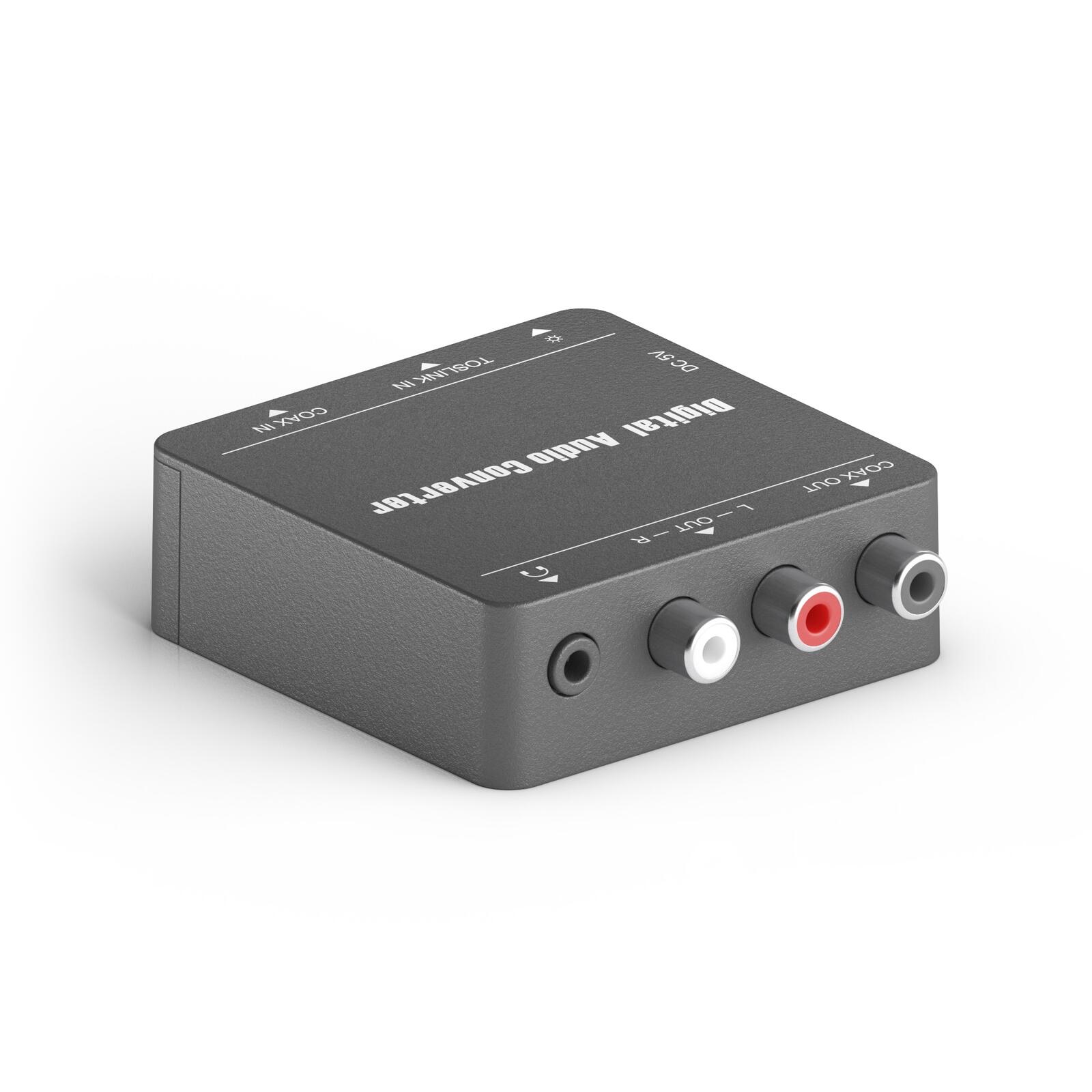 PureTools - D zu A Audio Konverter. Koaxial oder Toslink zu Analog L/R und 3,5 mm Audio