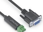 PureTools - RS232 Kabel - 9 pin D-Typ/3 pin Phoenix mit DIP Switch pin Einstellung, 1,5m