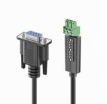 PureTools - RS232 Kabel - 9 pin D-Typ/3 pin Phoenix mit DIP Switch pin Einstellung, 1,5m