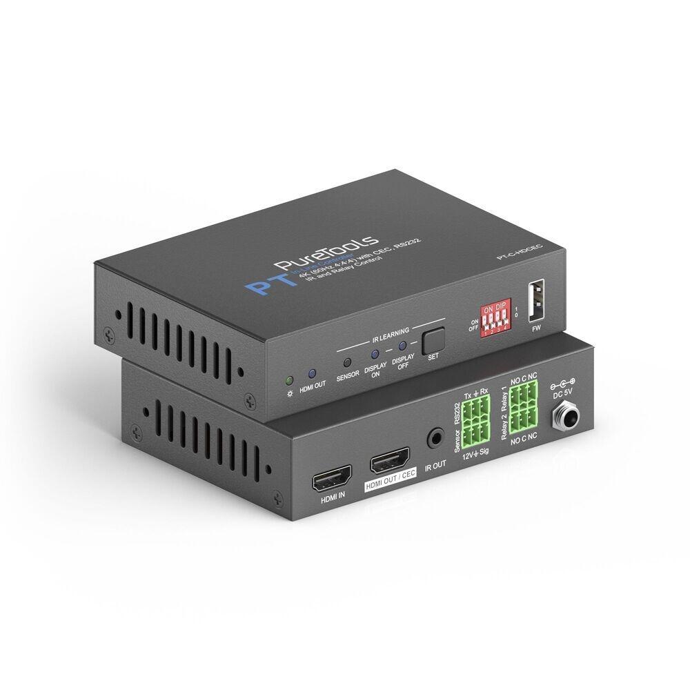 PureTools - In-line HDMI Controller 4K, CEC, RS-232, IR, Relaissteuerung für kleine Besprechungsräume