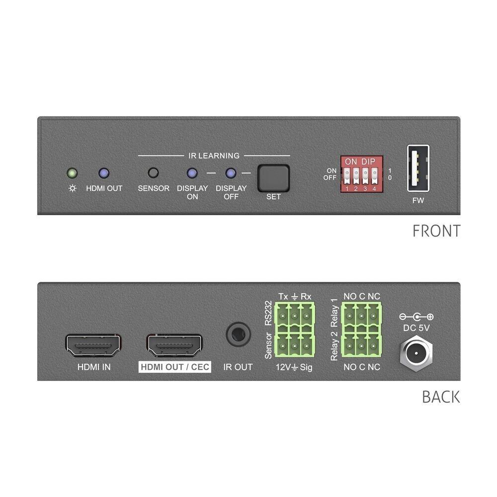 PureTools - In-line HDMI Controller 4K, CEC, RS-232, IR, Relaissteuerung für kleine Besprechungsräume