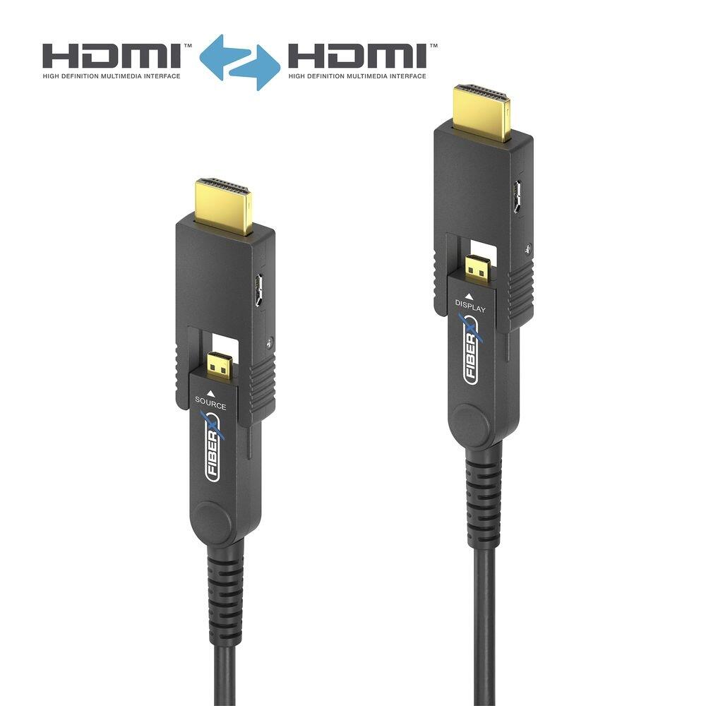 FiberX Serie - Micro HDMI/HDMI 4K Glasfaser Verlängerung  - 60m