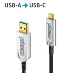 FiberX Serie - USB 3.1 Glasfaser Kabel - USB-A  USB-C - 30m