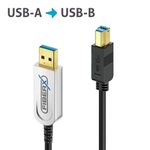 FiberX Serie - USB 3.1 Glasfaser Kabel - USB-A USB-B - 20m