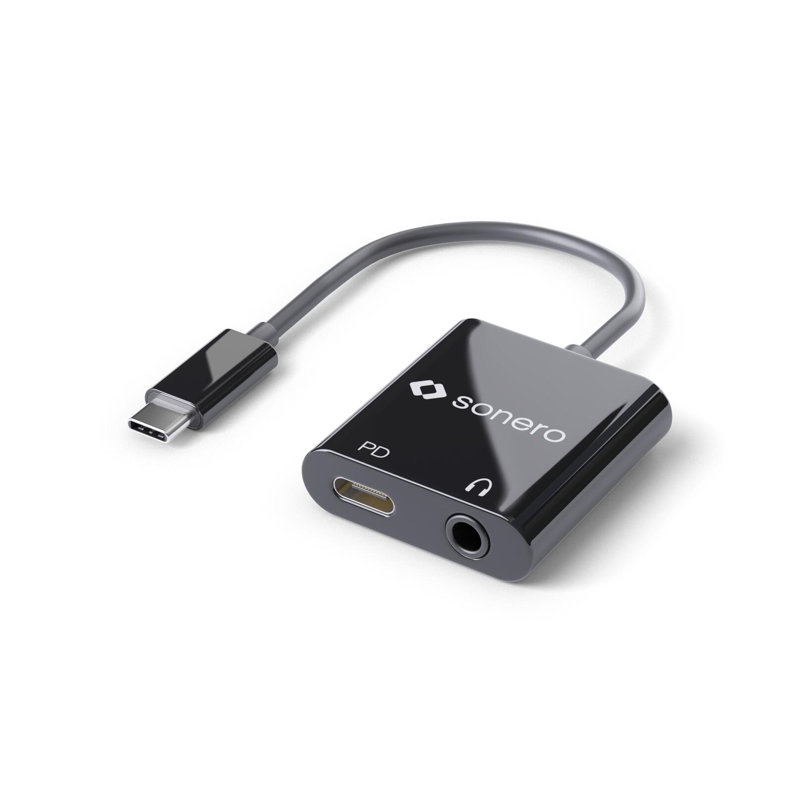 Sonero USB Typ C zu 3,5mm Audio und CF (PD) Konverter