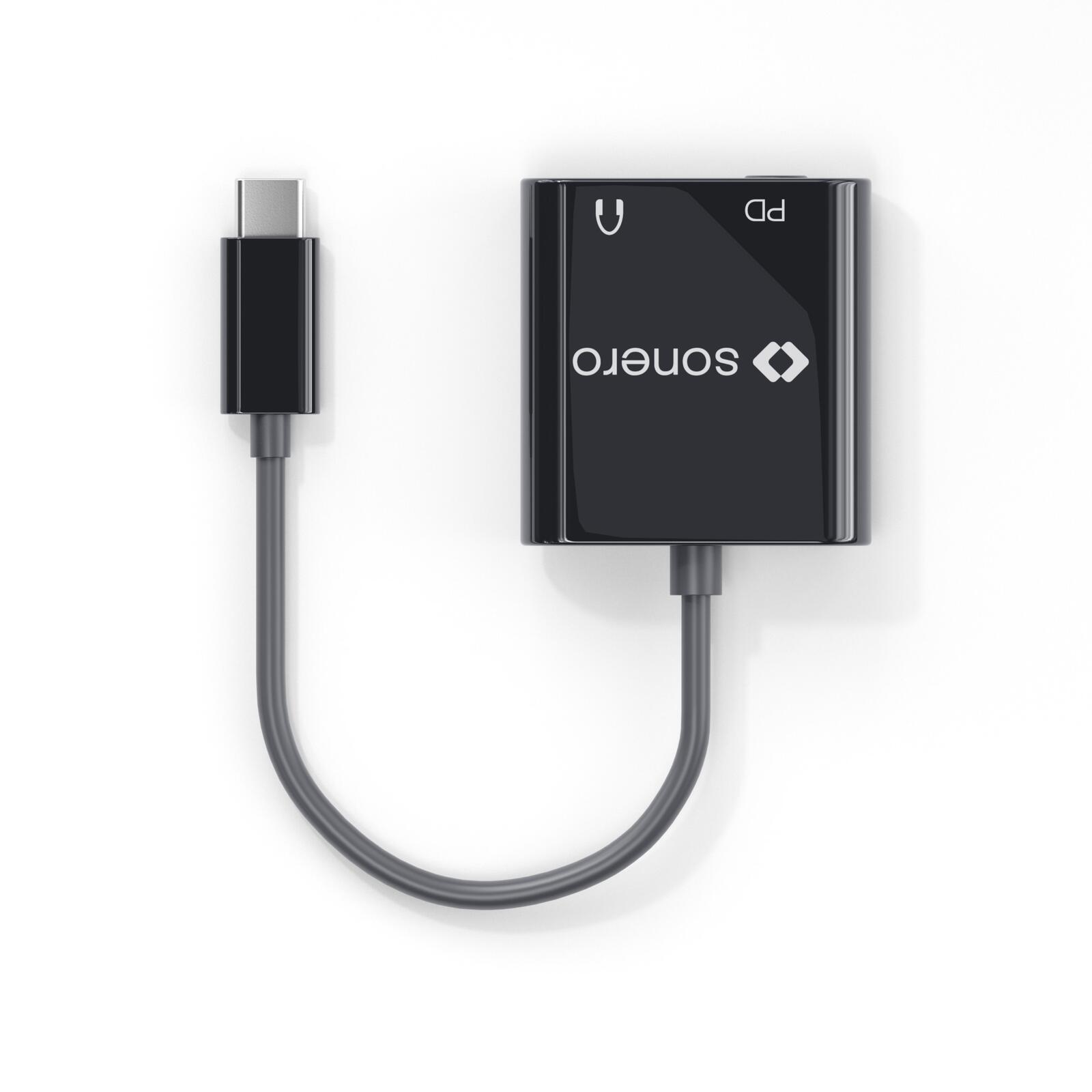 Sonero USB Typ C zu 3,5mm Audio und CF (PD) Konverter