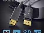 Sonero DisplayPort 1.4v Kabel, 8K60, 28AWG, schwarz, 5,00m
