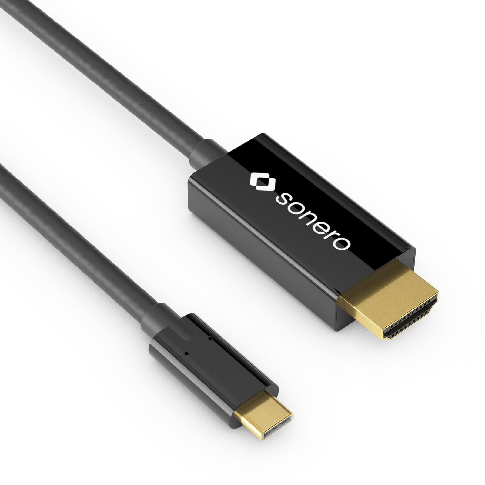Sonero USB-C auf HDMI Kabel - 2,00m - schwarz