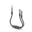 Sonero 3,5mm (4pin) auf 2x 3,5mm Kopfhörer Adapter Kabel 0,25m
