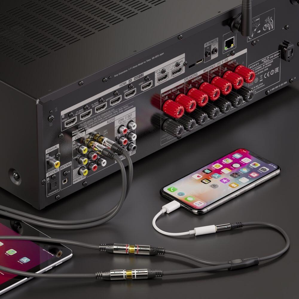 Sonero 3,5mm auf 2x Cinch Audio Adapter Kabel 0,25m