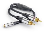 Sonero 2x Cinch auf 3,5mm Audio Adapter Kabel 0,25m