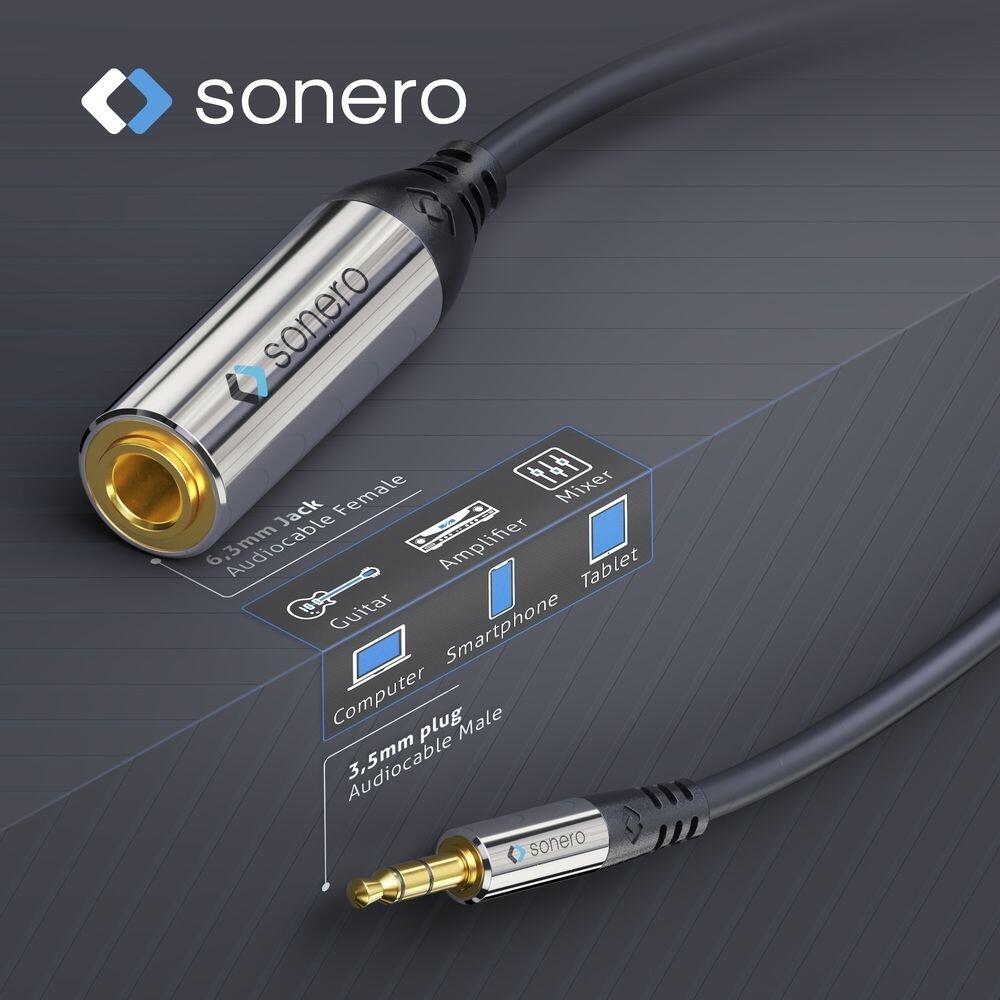 Sonero 3,5mm auf 6,3mm Audio Adapter Kabel 0,25m