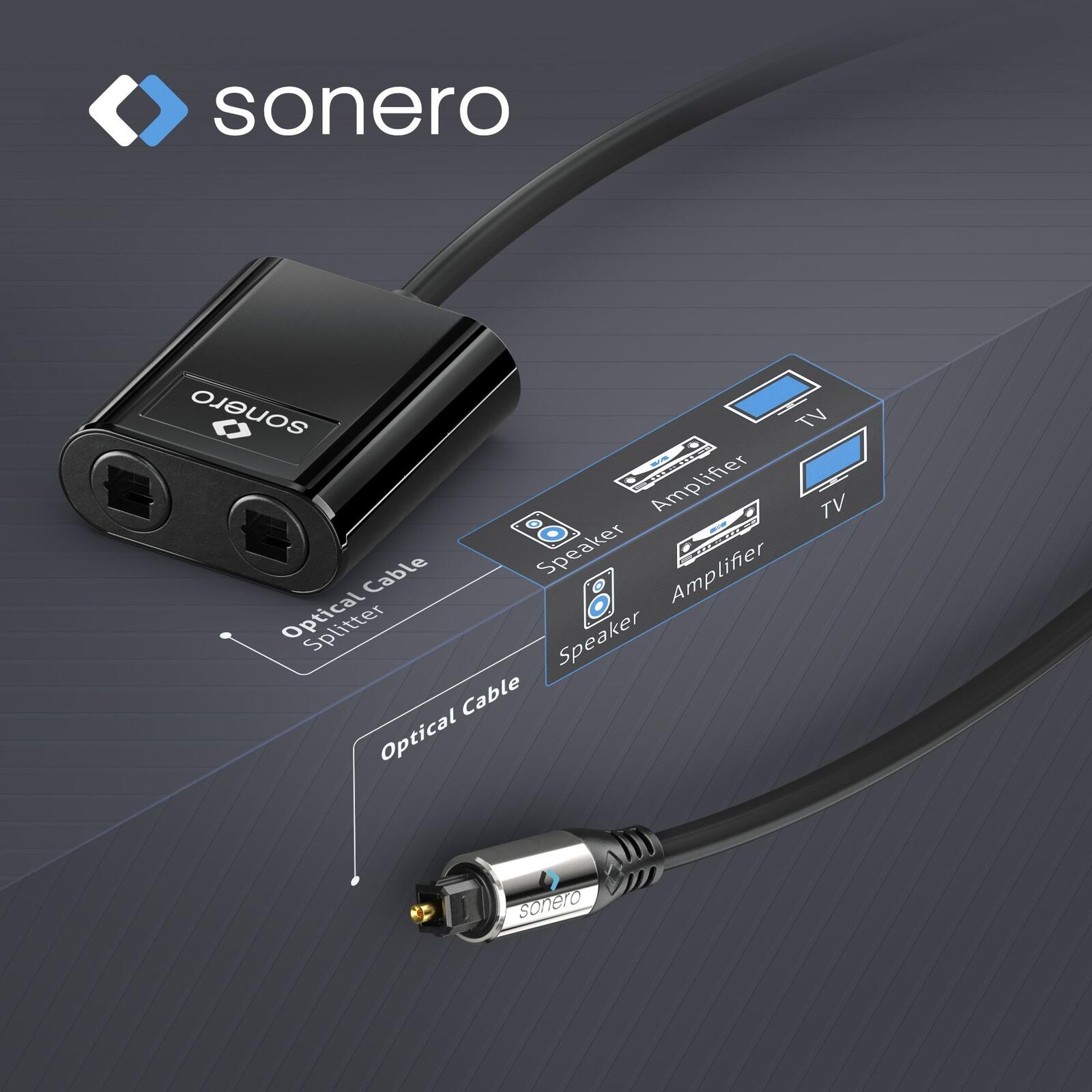 Sonero Optischer Audio Splitter 1x2 0,15m