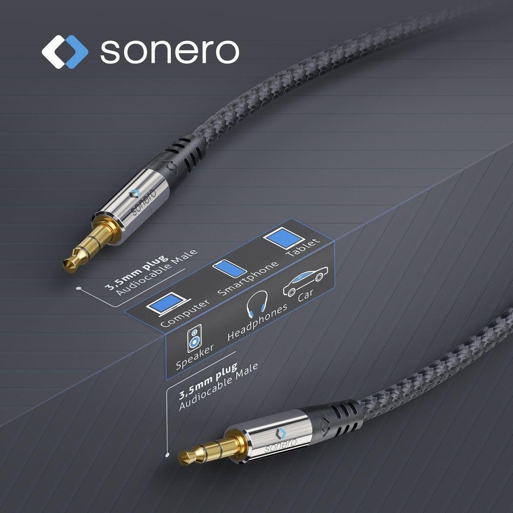 Sonero 3,5mm Audio Kabel Nylon 0,5m