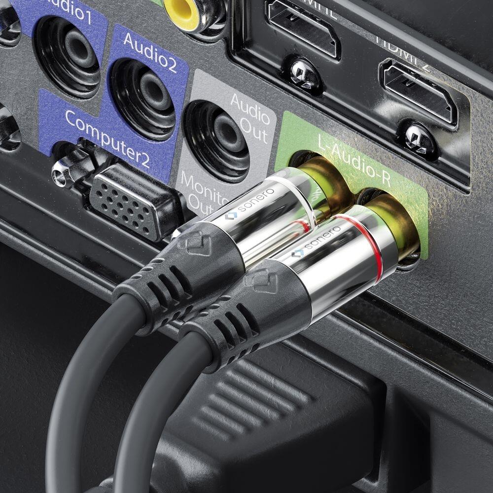 Sonero 2x Cinch auf 3,5mm Audio Kabel 12,5m