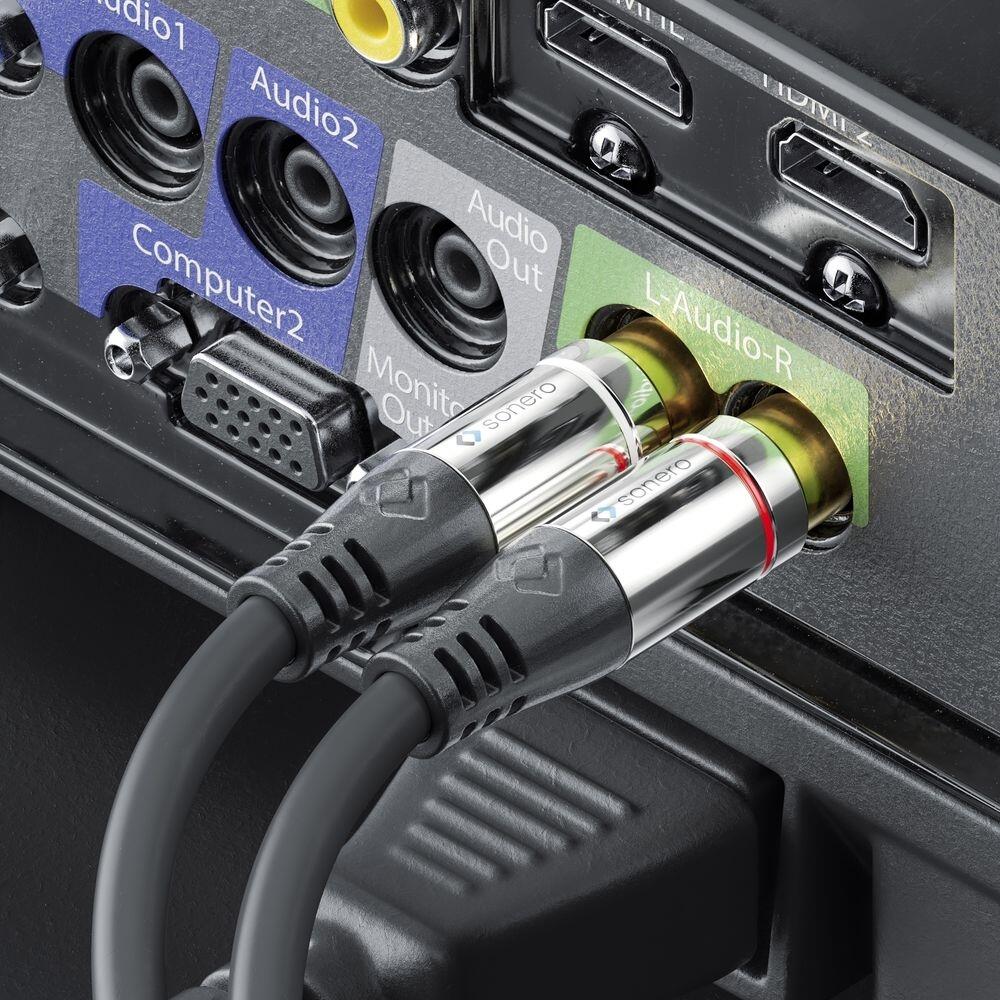 Sonero 2x Cinch Stereo Verlängerung 1,0m