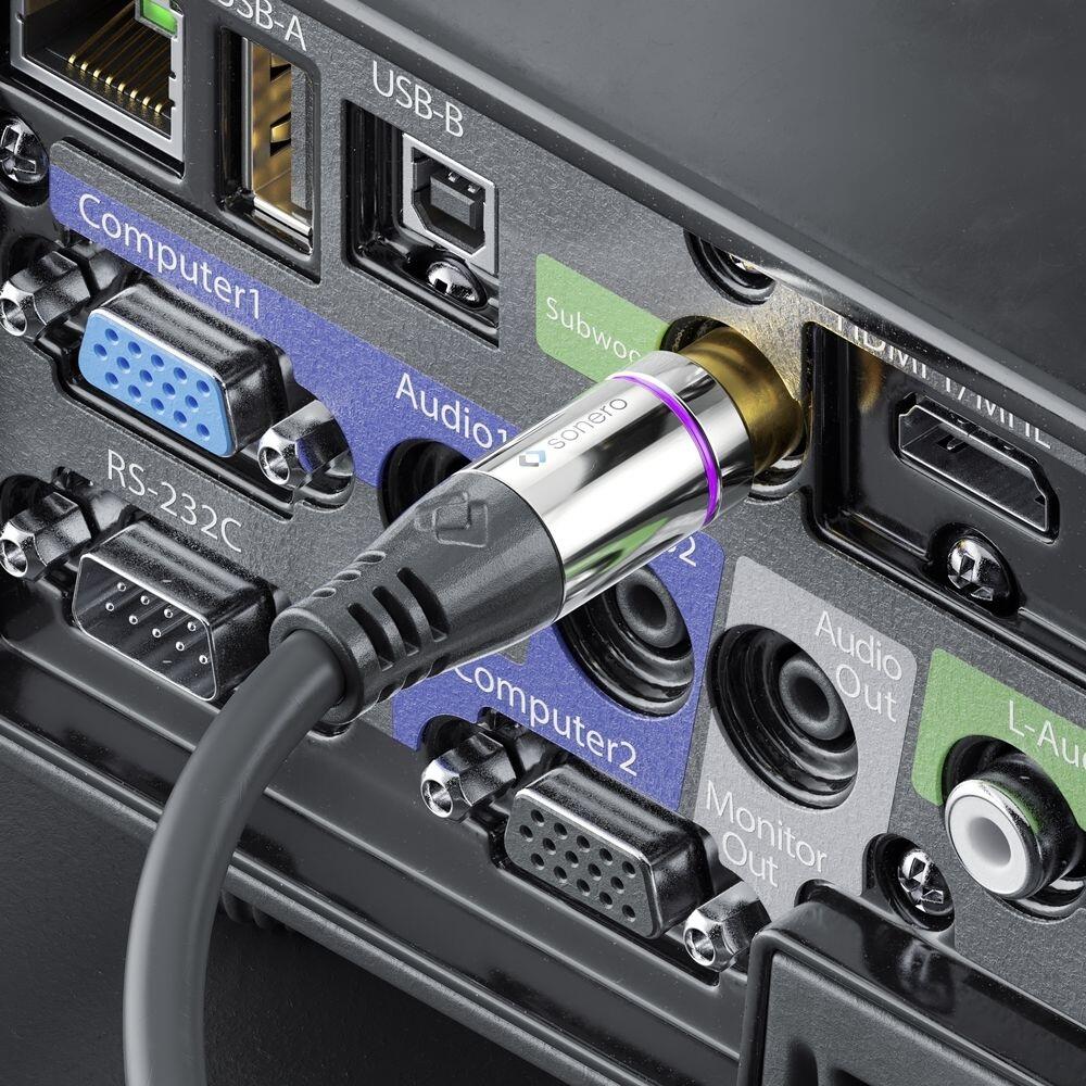 Sonero Cinch auf 2x Cinch Subwoofer Kabel  5,0m