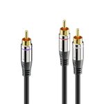 Sonero Cinch auf 2x Cinch Subwoofer Kabel 5,0m