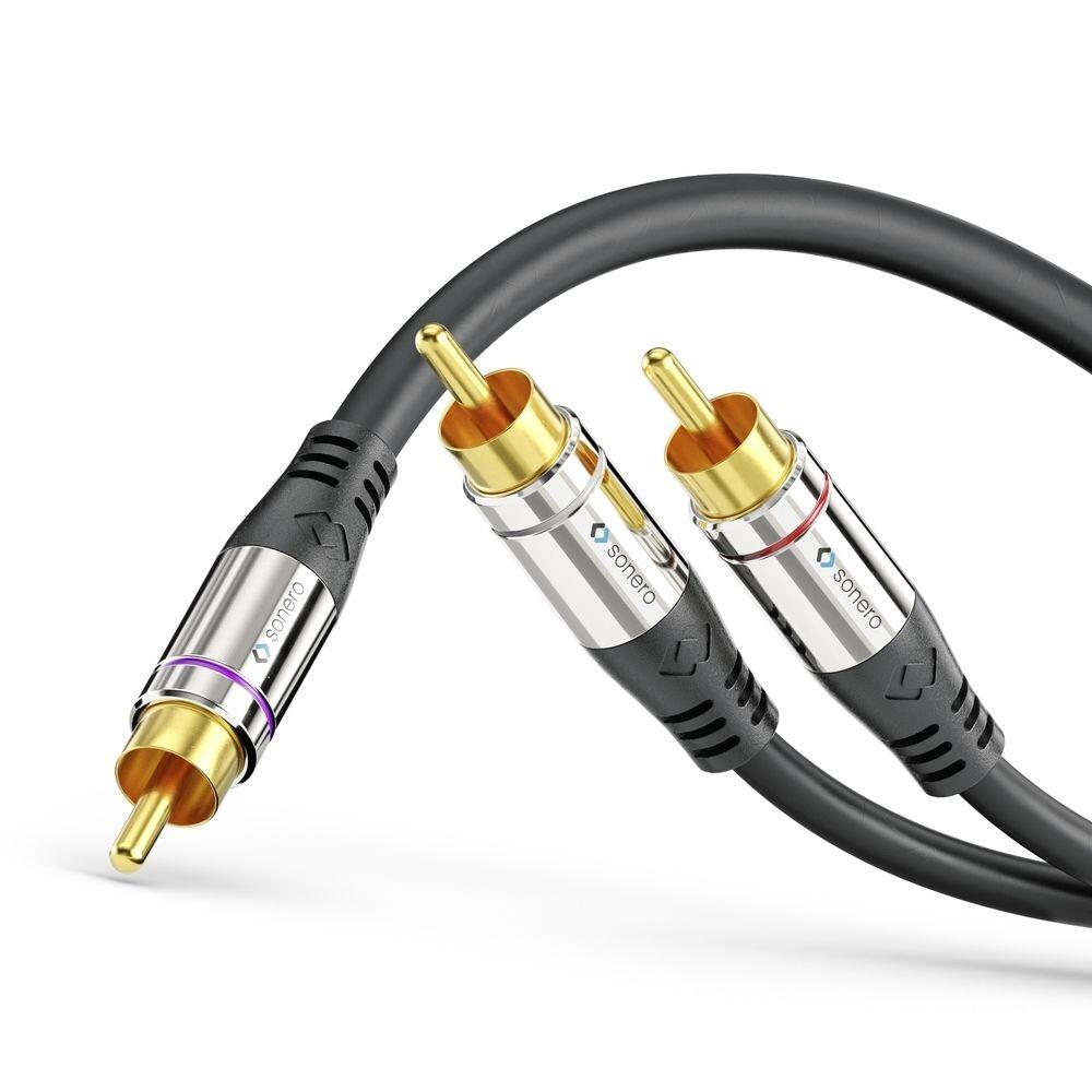 Sonero Cinch auf 2x Cinch Subwoofer Kabel  5,0m