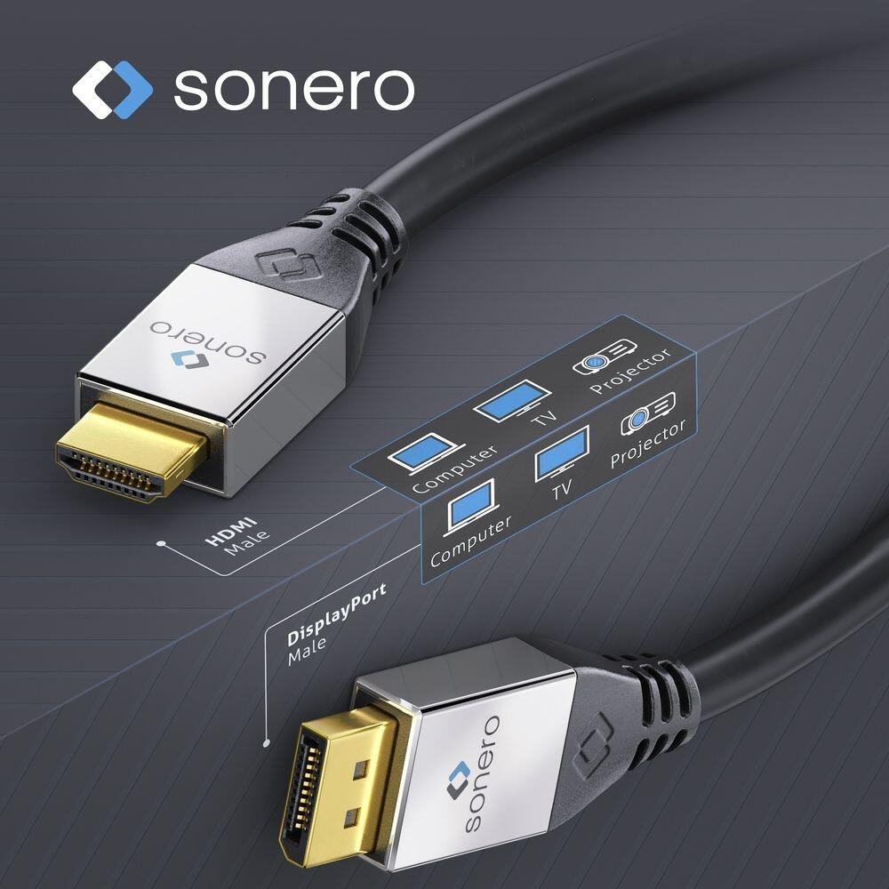 Sonero DisplayPort auf HDMI Kabel 1,5m