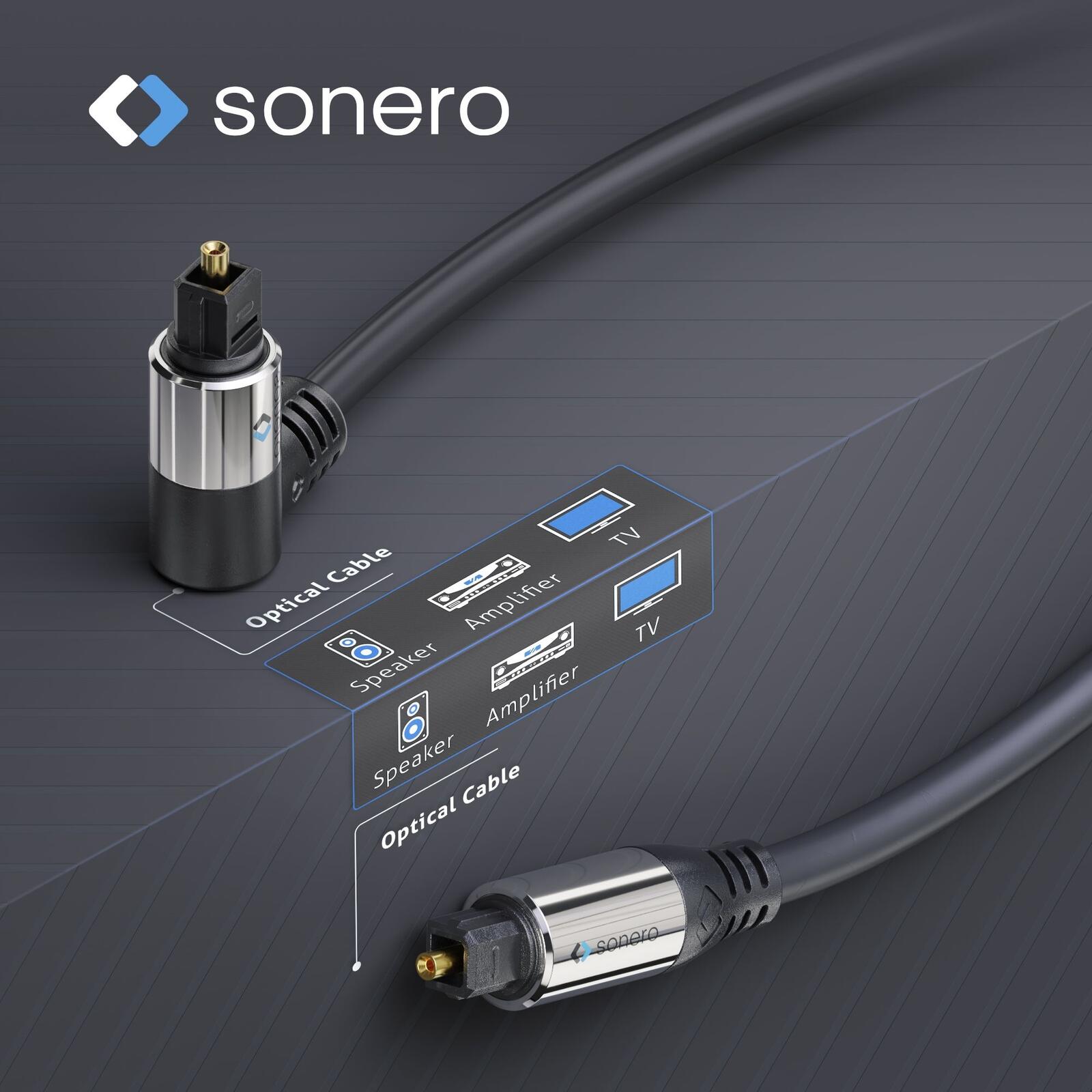 Sonero Optisches Audio Kabel 1x90° 10,0m