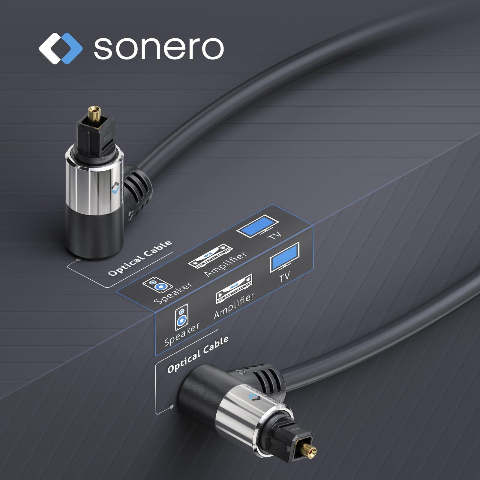 Sonero Optisches Audio Kabel 2x90° 1,5m