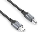 Sonero USB 2.0 Kabel - A/B - Aluminium - space grey/schwarz - 1,50m