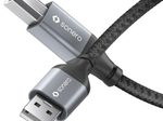 Sonero USB 2.0 Kabel - A/B - Aluminium - space grey/schwarz - 1,50m