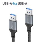 Sonero USB 3.0 Kabel - A/A - Aluminium - space grey/schwarz - 0,50m