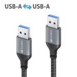Sonero USB 3.0 Kabel - A/A - Aluminium - space grey/schwarz - 1,00m
