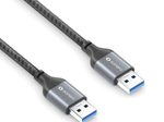 Sonero USB 3.0 Kabel - A/A - Aluminium - space grey/schwarz - 3,00m