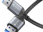 Sonero USB 3.0 Kabel - A/A - Aluminium - space grey/schwarz - 3,00m