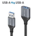 Sonero USB 3.0 Kabel - A/A Verlängerung - Aluminium - space grey/schwarz - 0,50m
