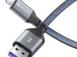 Sonero USB-C auf USB-A Ladekabel - USB 2.0, Super-Fast Charge 5V/5A - grau/blau - 1,00m