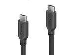 Sonero USB-C auf USB-C Ladekabel - USB 2.0, 100W PD - schwarz - 1,00m