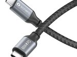Sonero USB-C auf USB-C Ladekabel - USB 2.0, 60W PD - grau/schwarz - 3,00m