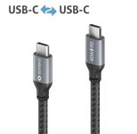 Sonero USB-C auf USB-C Ladekabel - USB 2.0, 60W PD - grau/schwarz - 3,00m