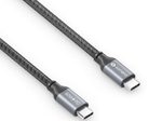 Sonero USB-C auf USB-C Ladekabel - USB 2.0, 60W PD - grau/schwarz - 3,00m