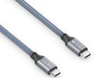 Sonero USB-C auf USB-C Ladekabel - USB 2.0, 100W PD - grau/blau - 1,50m