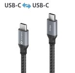Sonero USB-C auf USB-C Kabel - 3.2 Gen 1, 5Gbps, 60W PD, DP Alt Mode - grau/schwarz - 0,50m