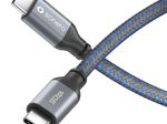 Sonero USB-C auf USB-C Kabel - 3.2 Gen 2, 10Gbps, 100W PD, DP Alt Mode - grau/blau - 1,00m